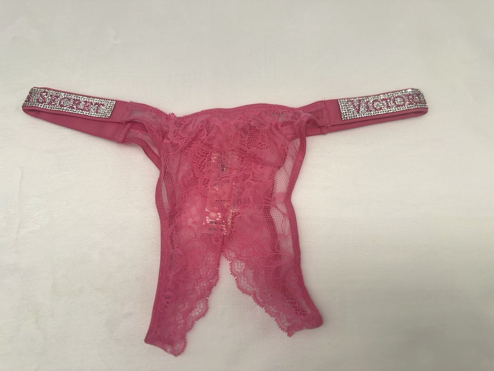 Victoria’s Secret Shine Strap Lace Open Brazilian🌹 ROSE GARDEN 🌹 SMALL