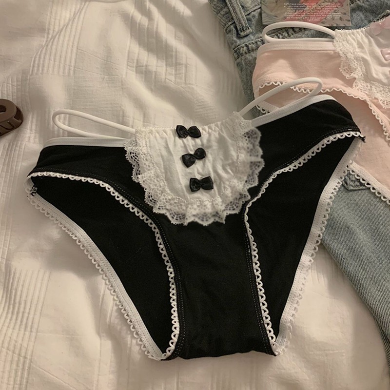 Lolita Girls Cute Students Bow Panty Panties Briefs Japanese Kawaii Underpants