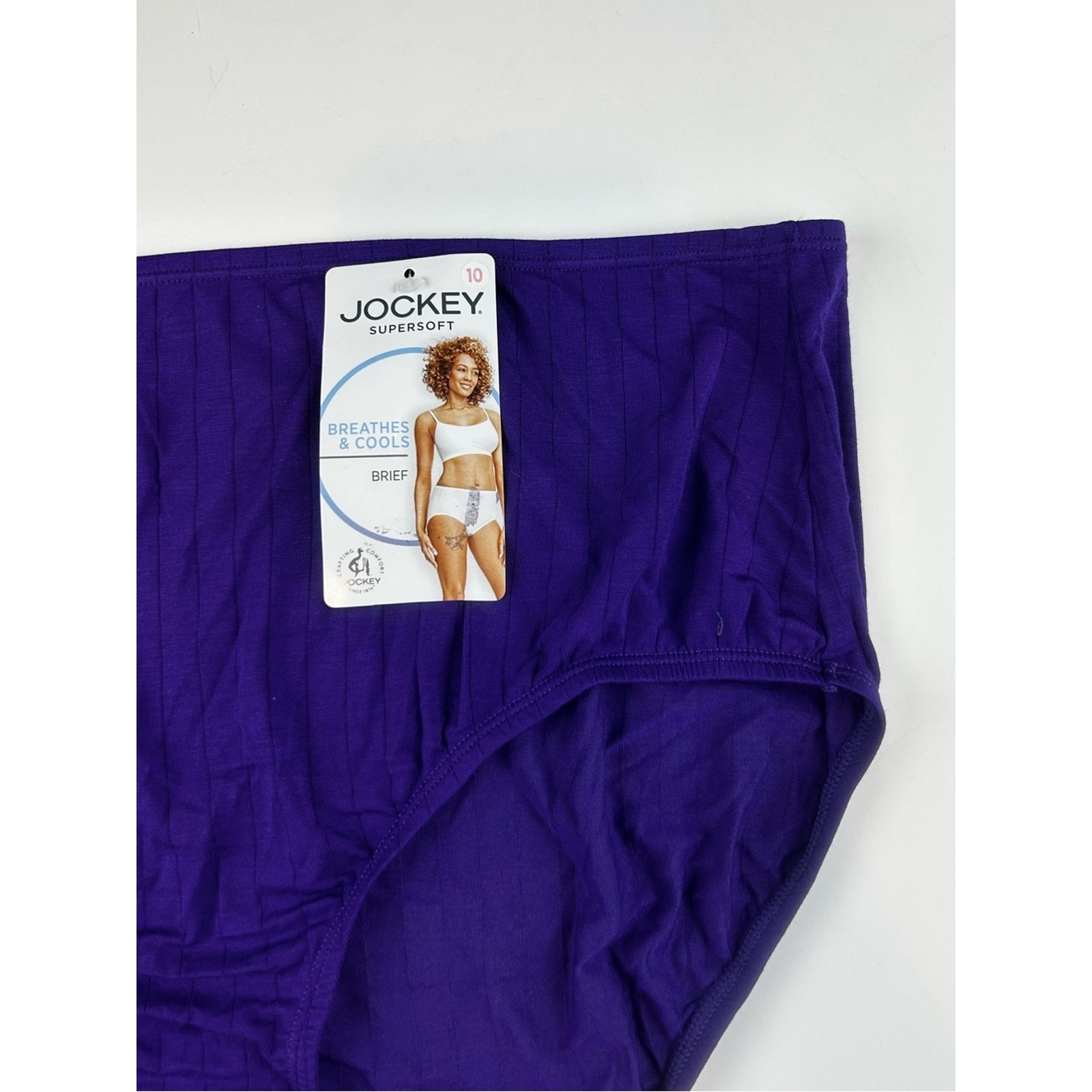 Jockey Supersoft Breath Brief Women’s Size 10 / 3XL in Deep Purple