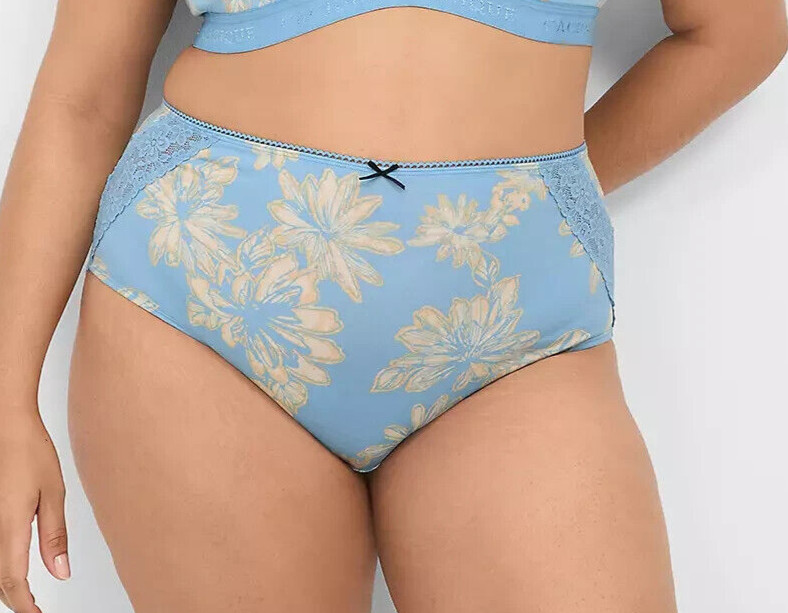 LANE BRYANT CACIQUE COTTON HI LEG BRIEF W/ LACE 18/20 – #76158 – BRAND NEW!