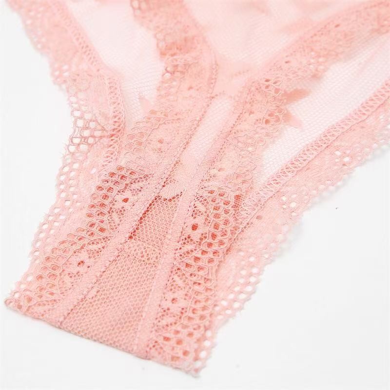 6-pack Lot Sexy Womens Sheer Panties Briefs Lace Trim Lingeries Thong Underwear