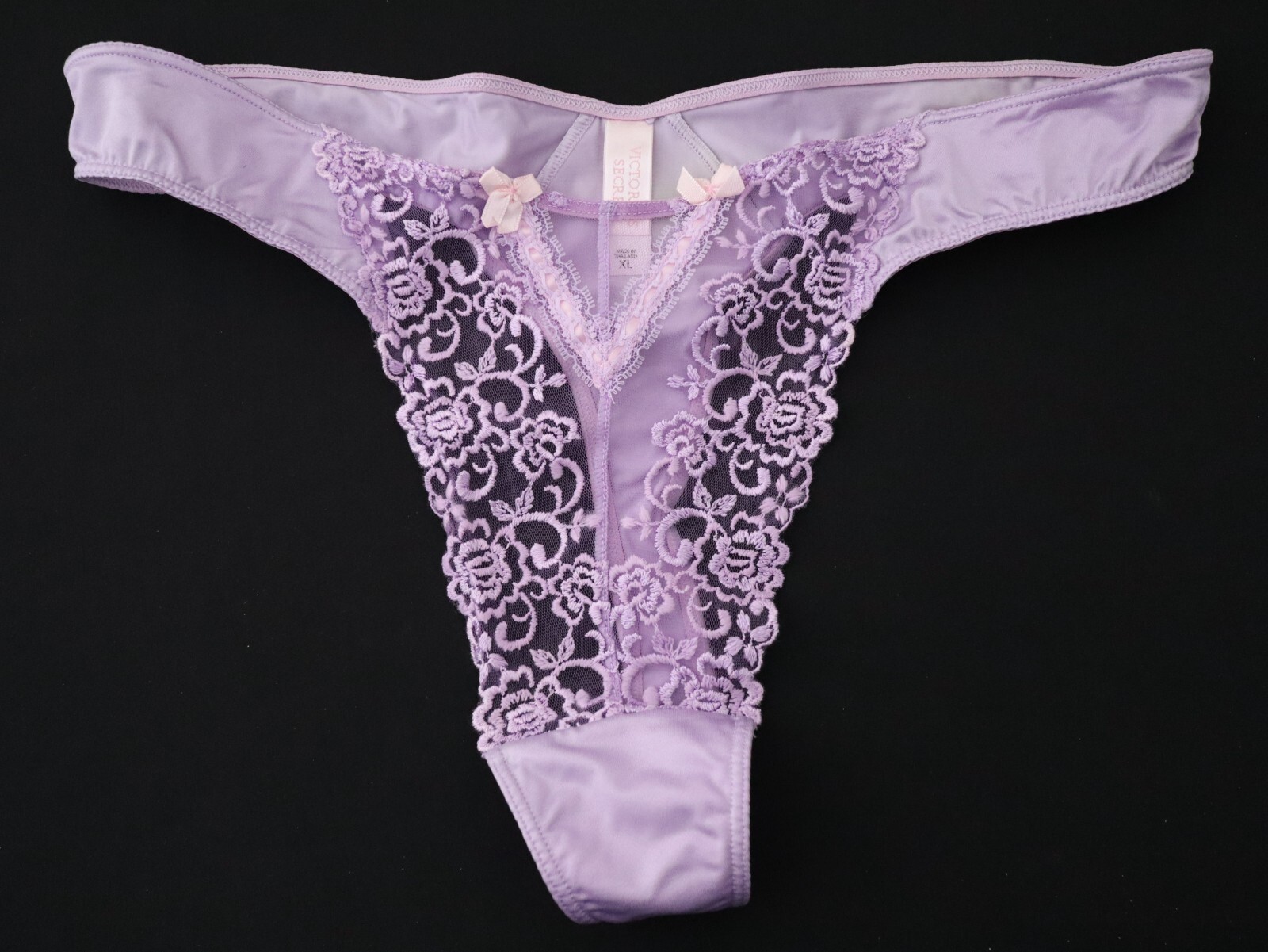 Victoria’s Secret VTG 90s Y2K Silky Satin High Cut Hip Thong Panties XL X-LARGE