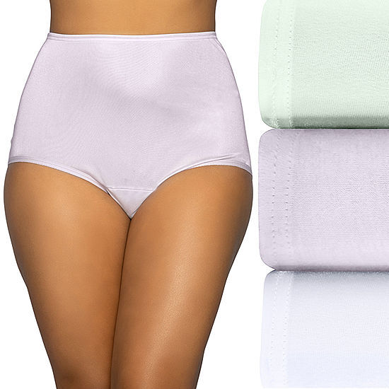 Vanity Fair Perfectly Ravissant Brief Panty 3 pk set Multi Colors 15712 Sz.6/M
