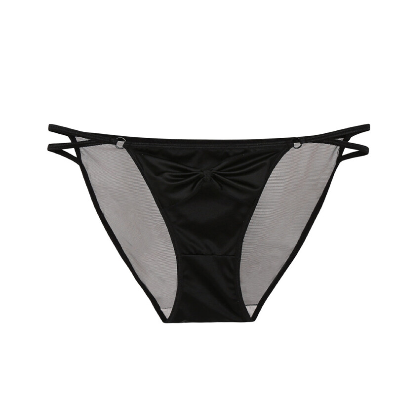6 Pack Lot Sexy Womens Satin Panties Briefs Bow Sheer Ladies Bikinis Lingeries
