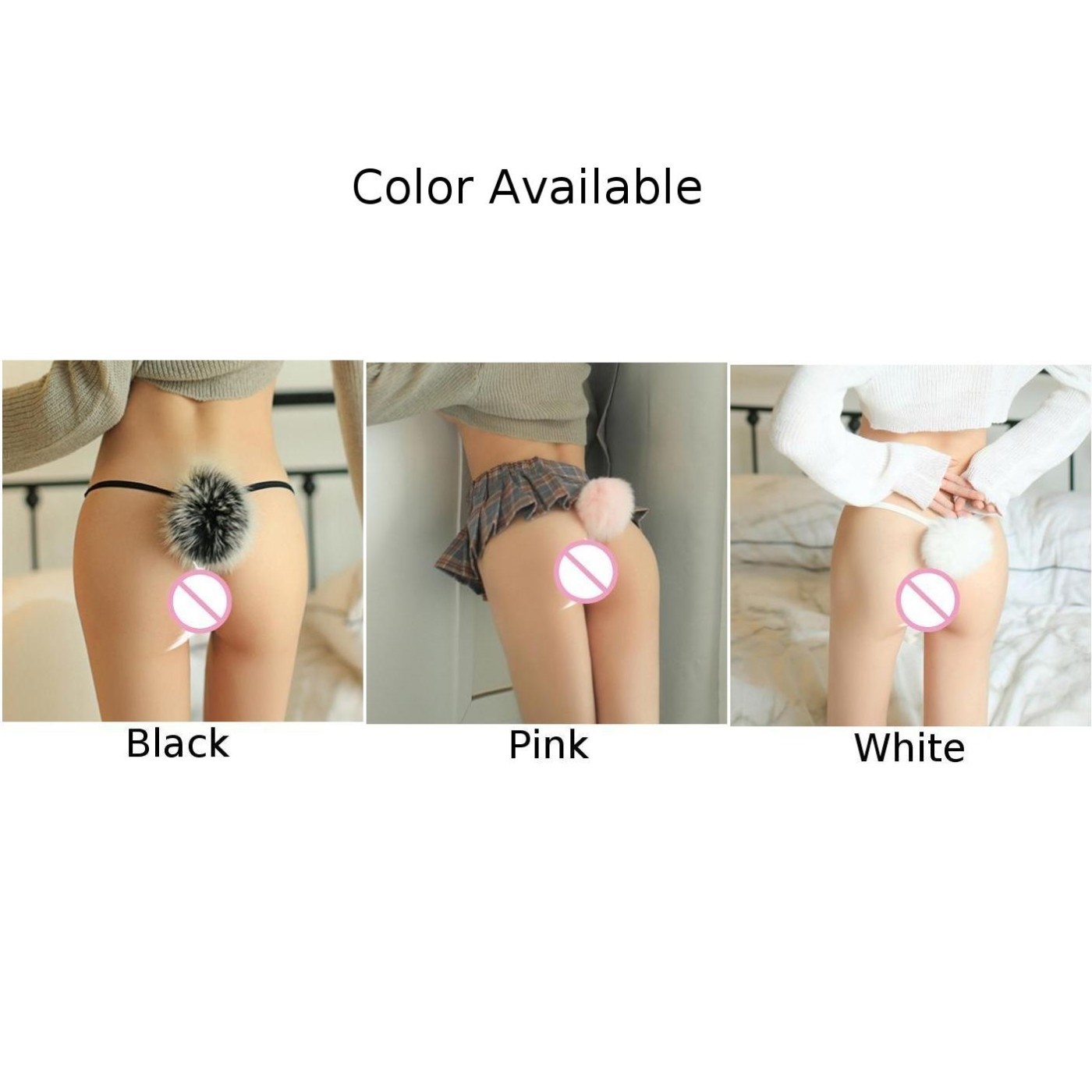 Bedroom Home Panties Thong G-String Polyester Rabbit Bunny Sexy Tail 1 *