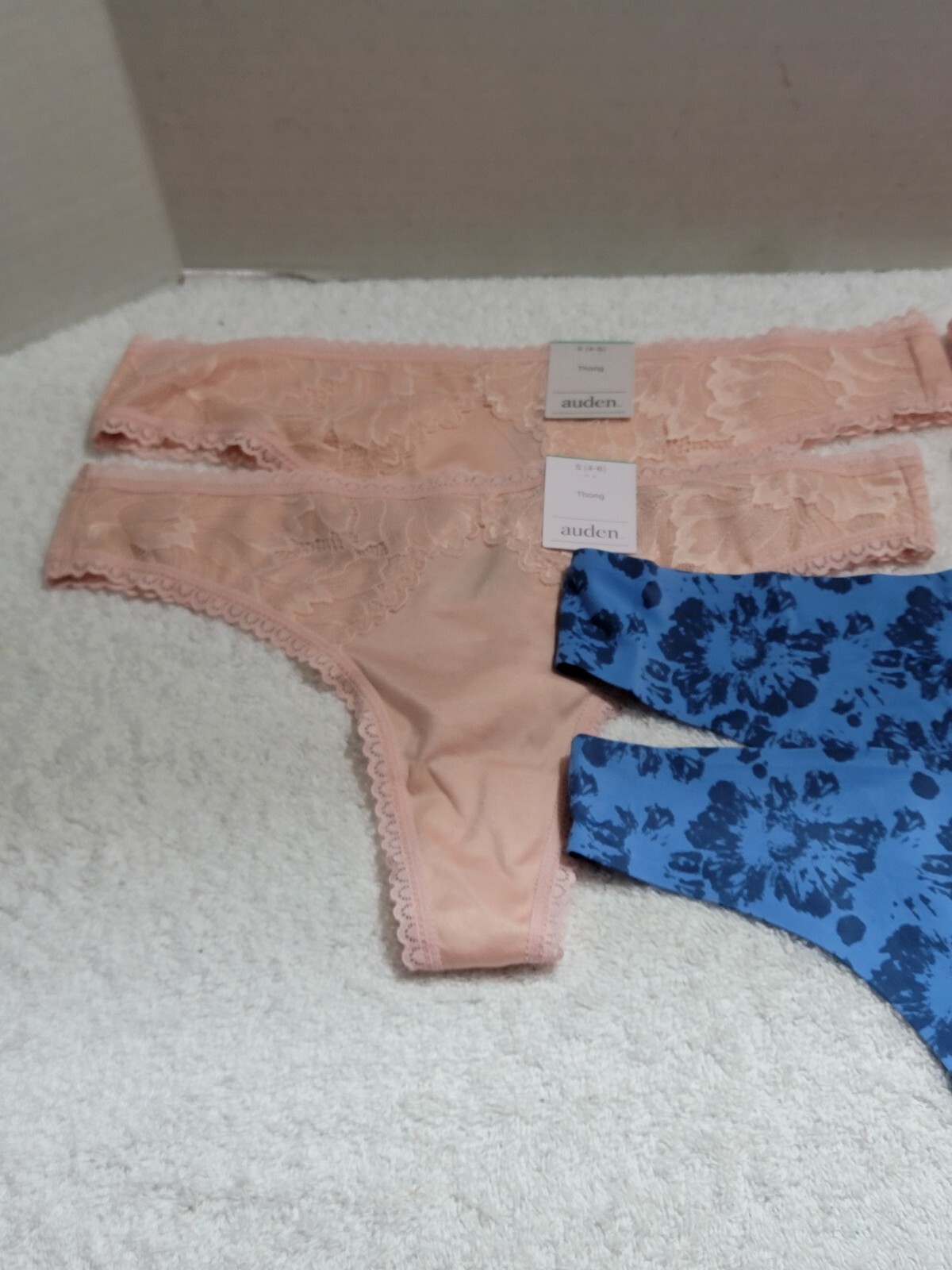 NWTS 6 PAIRS OF AUDEN SEXY THONG PANTIES SIZE XS (0-2) ASSORTED COLORS