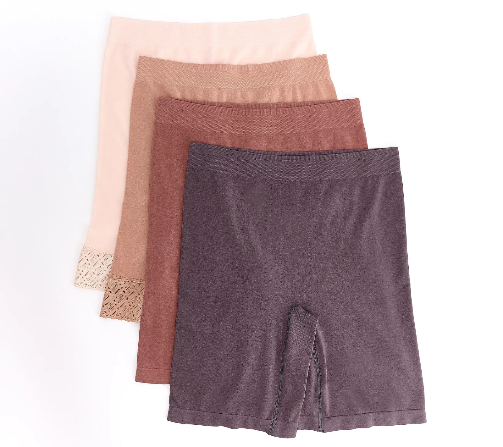 Breezies~Set of 4~Comfort Breeze Long Leg Panty Briefs~2X~Tonal~A630841