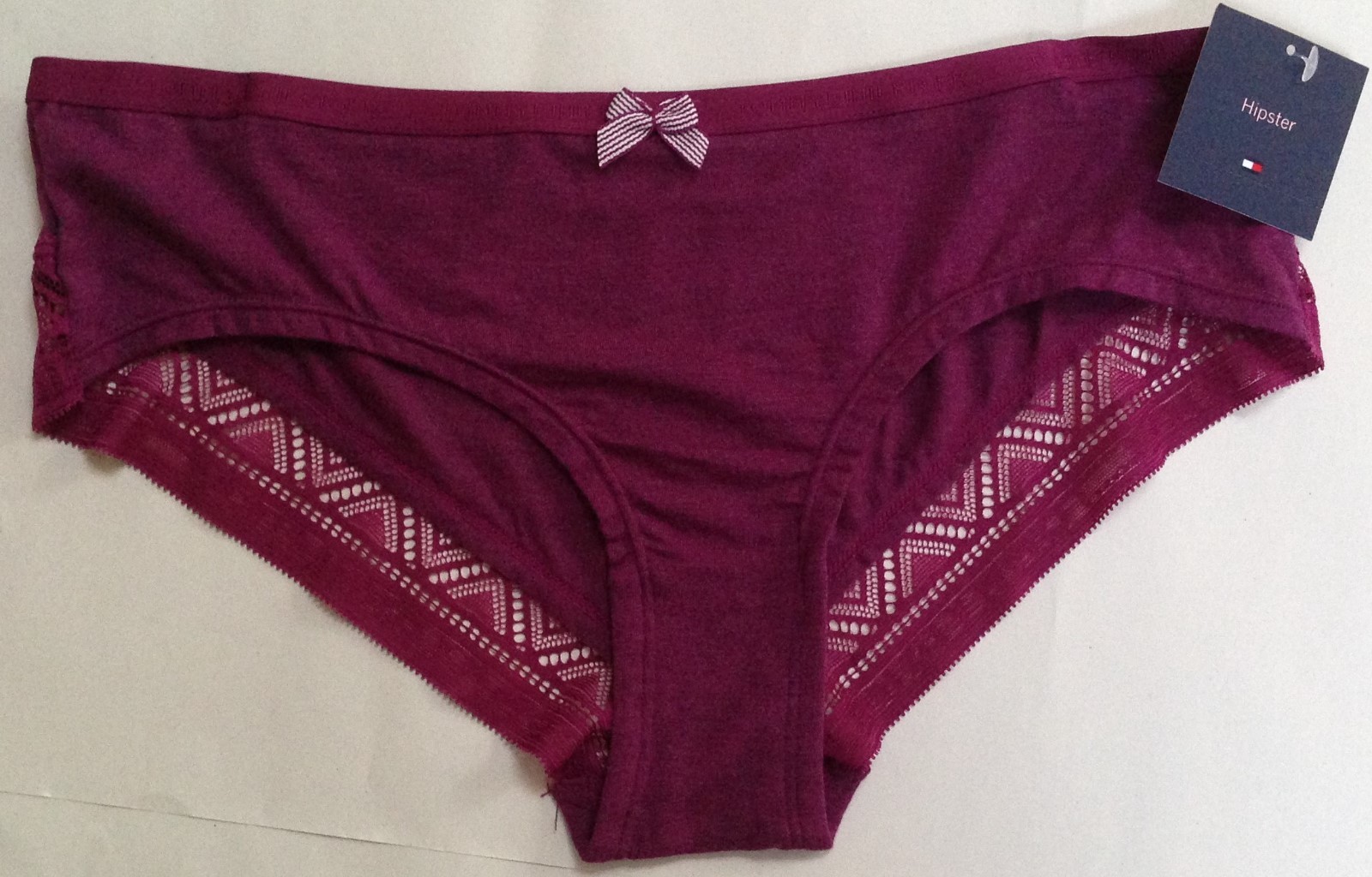 NWT TOMMY HILFIGER MODAL MAGENTA PURPLE HIPSTER PANTY R14T046 SMALL $16