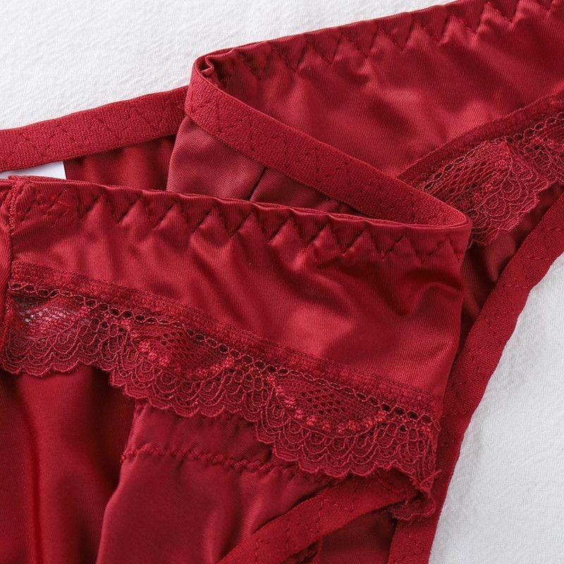 3 Pack Low Rise Seamless Bikini Panties – Lace Trim Cotton Gusset Sexy Underwear