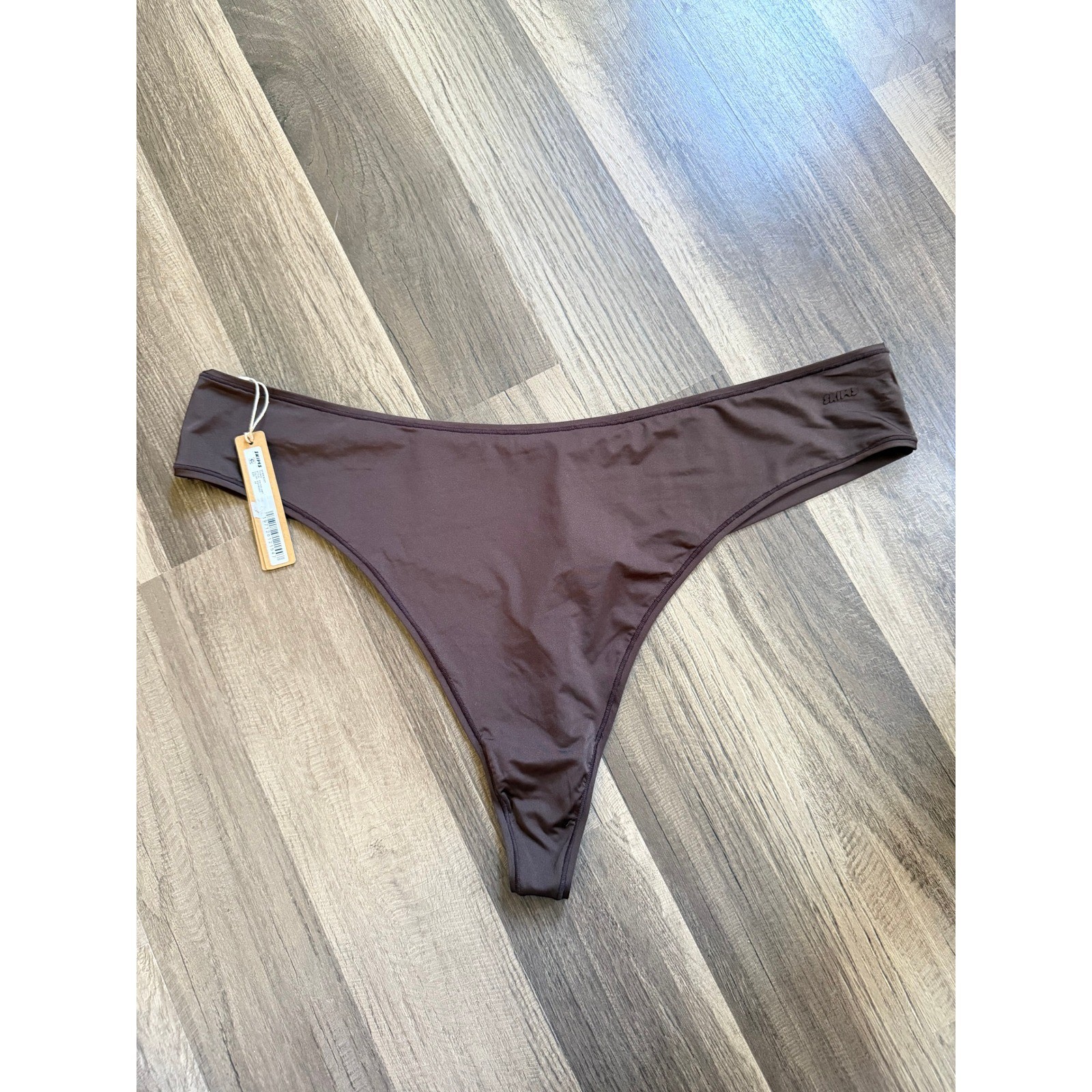 Skims Body Thong Women 4X Espresso Brown NWT PN-THG-2857 Minimalist Seamless