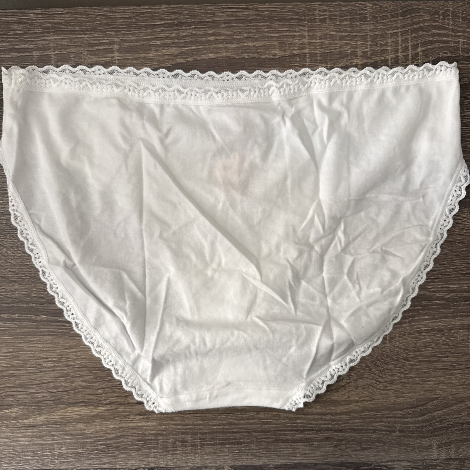 Victoria’s Secret Xl White Lace Trim Brief Panties