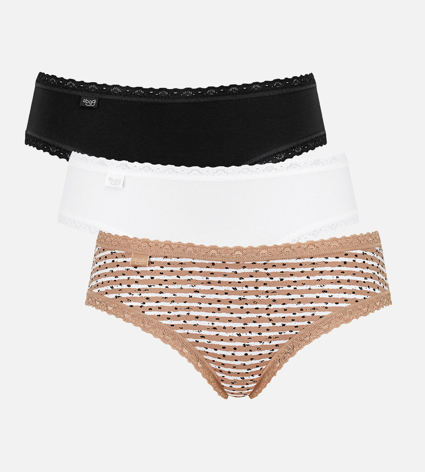 Sloggi 24/7 Weekend Hipster Briefs 3 Pack Cotton Elastane Knickers