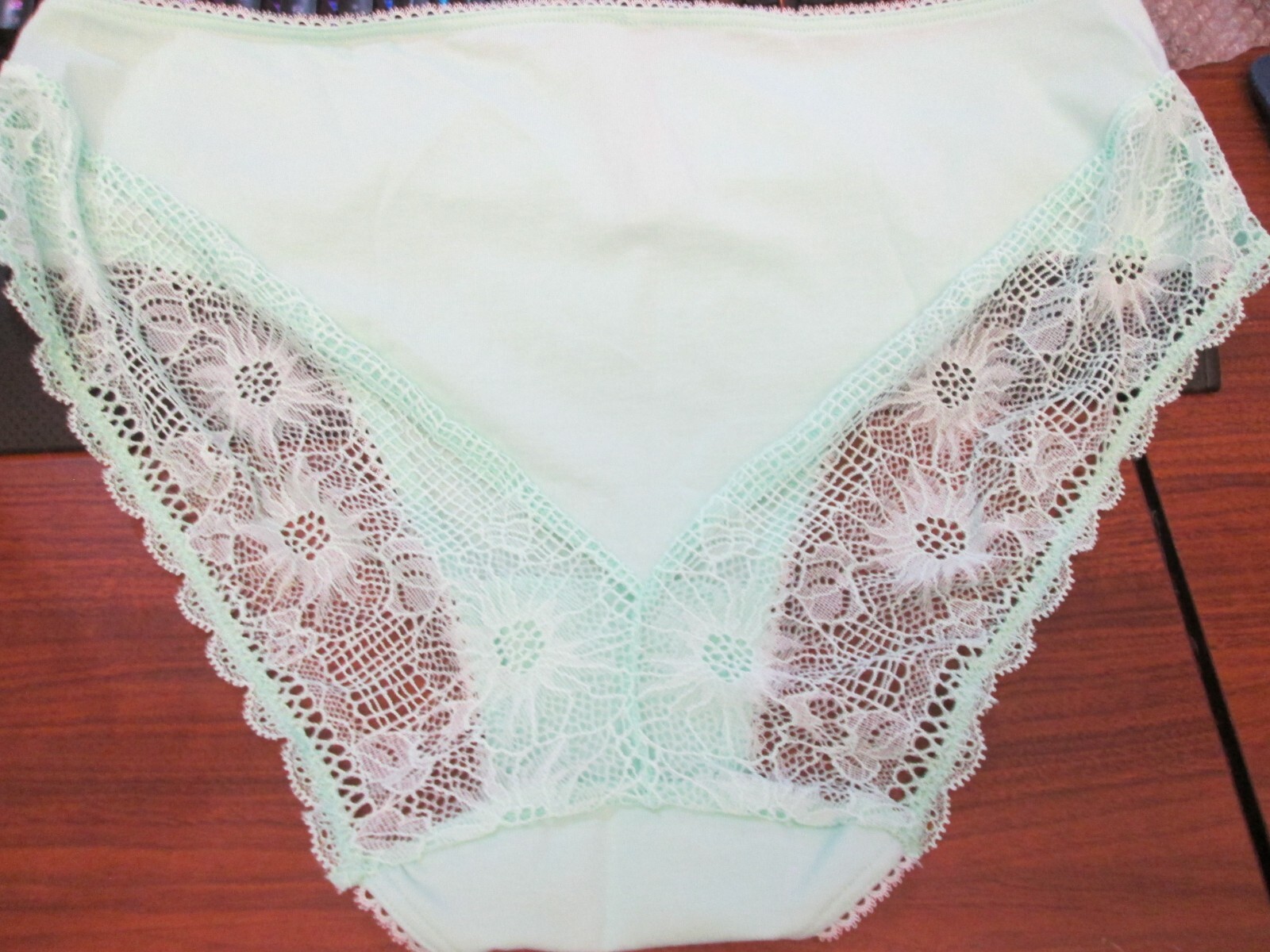 New Victorias Secret Cotton Lace Edge High Leg Brief💙S,M,L,XL💙❤️💙