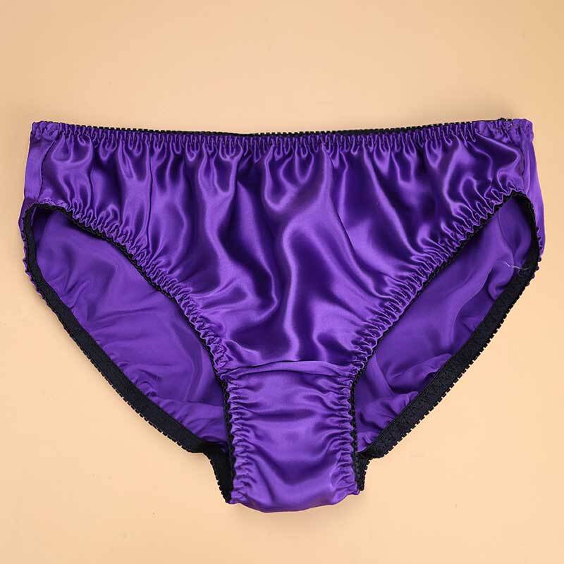 Womens 100% Silk Knickers Bikini Mid-rise Daily Hipster Panties Brief Underpants