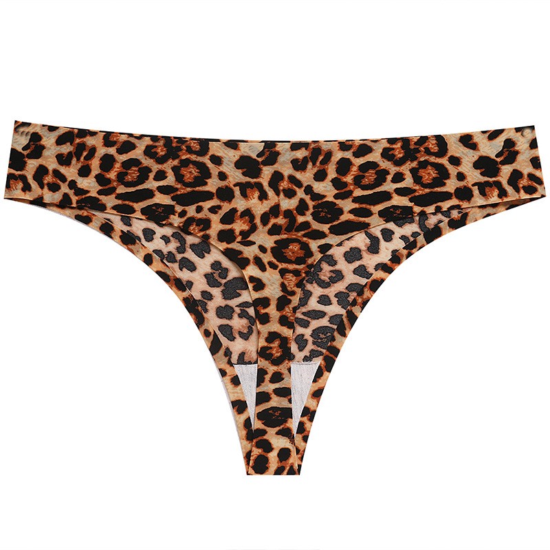 6 Pack Lot Sexy Womens Thongs Panties Underwear Leopard Seamless Bikini Lingerie