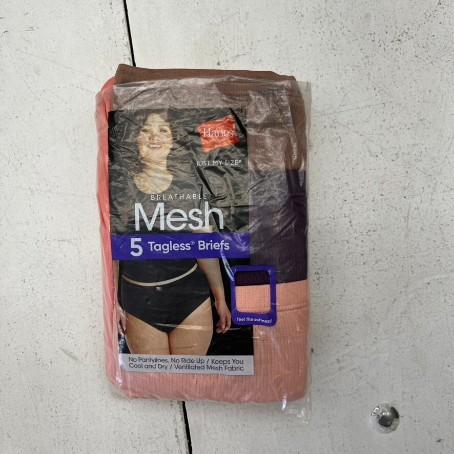 Hanes 5 Pack Mesh Breathable Tagless Brief Underwear Women’s Size 10 NEW