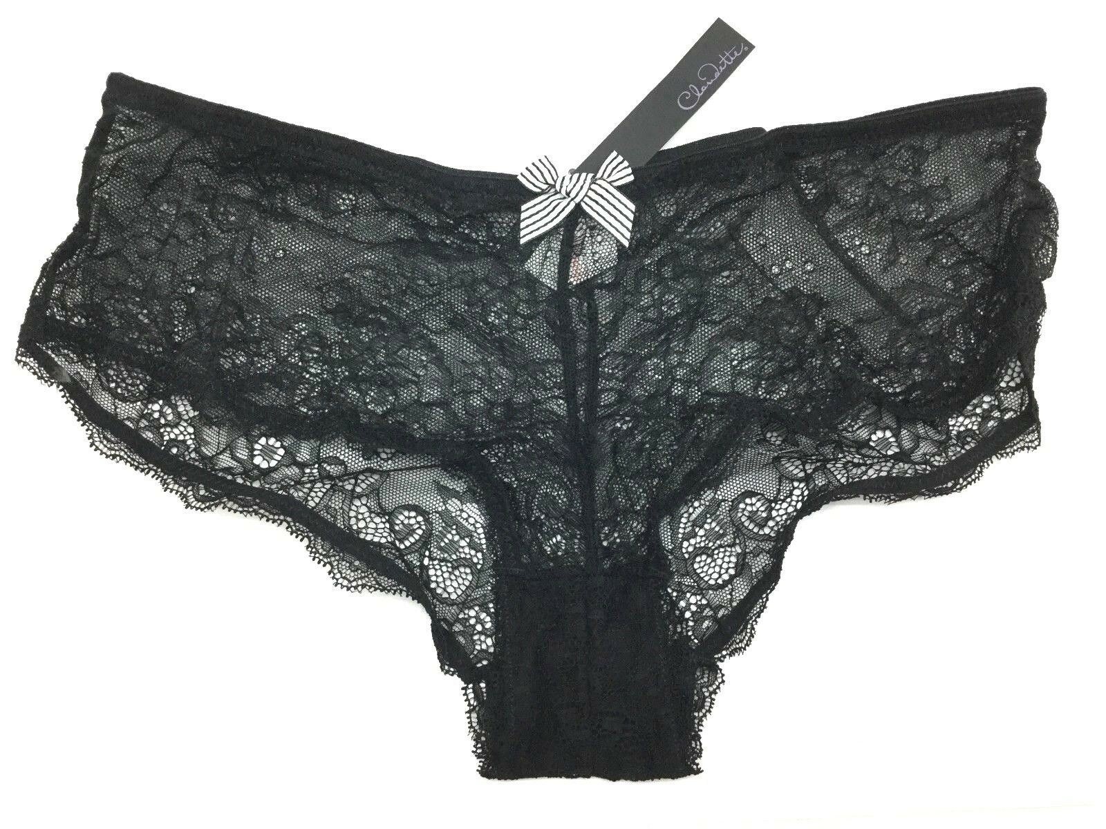 Claudette Bardot Cheeky Boyleg Bikini Panty Brief Women Panties Lingerie Black