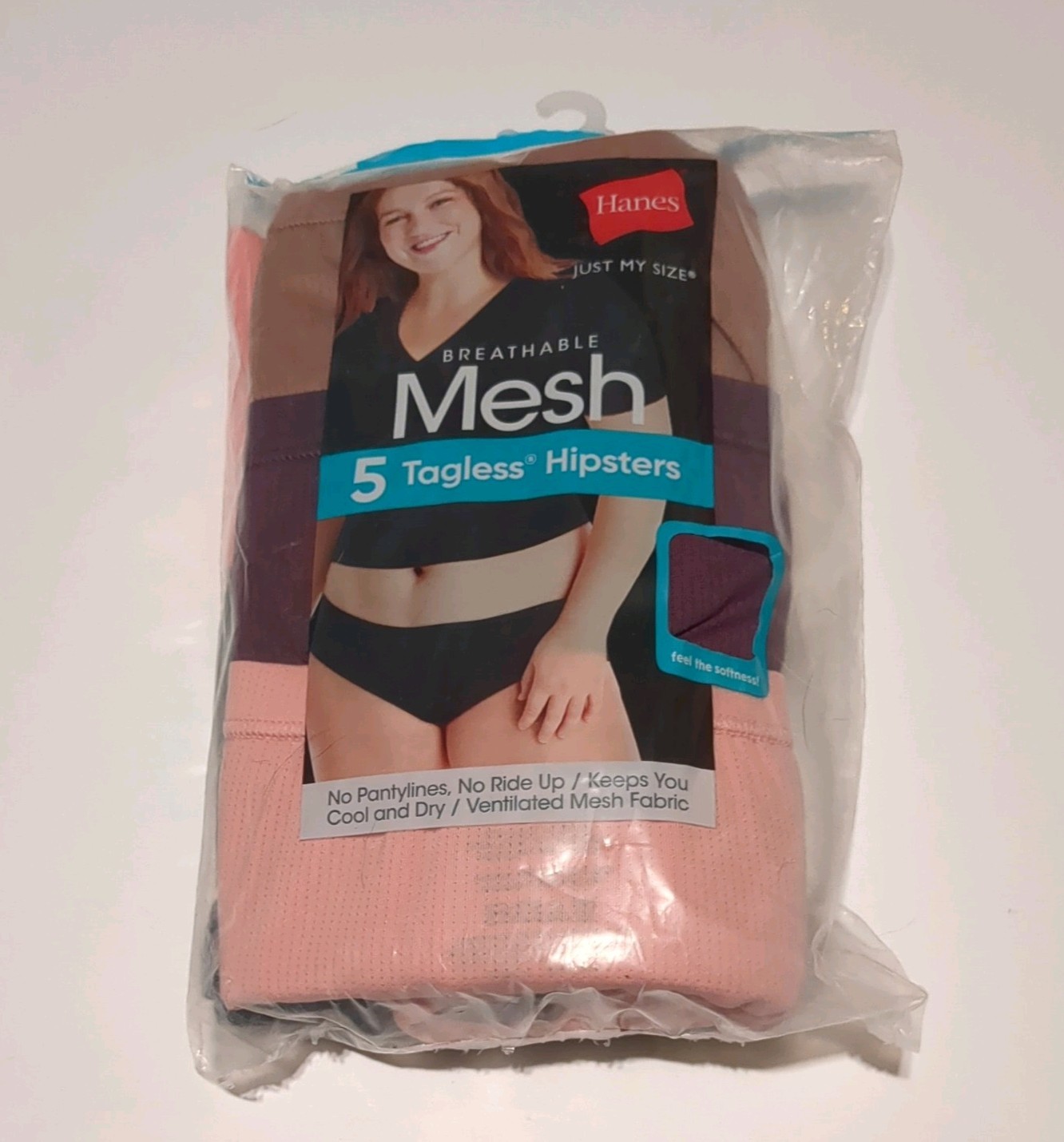 Hanes Just My Size Breathable Mesh Taglesa Hipsters Sz 13/5X NIP