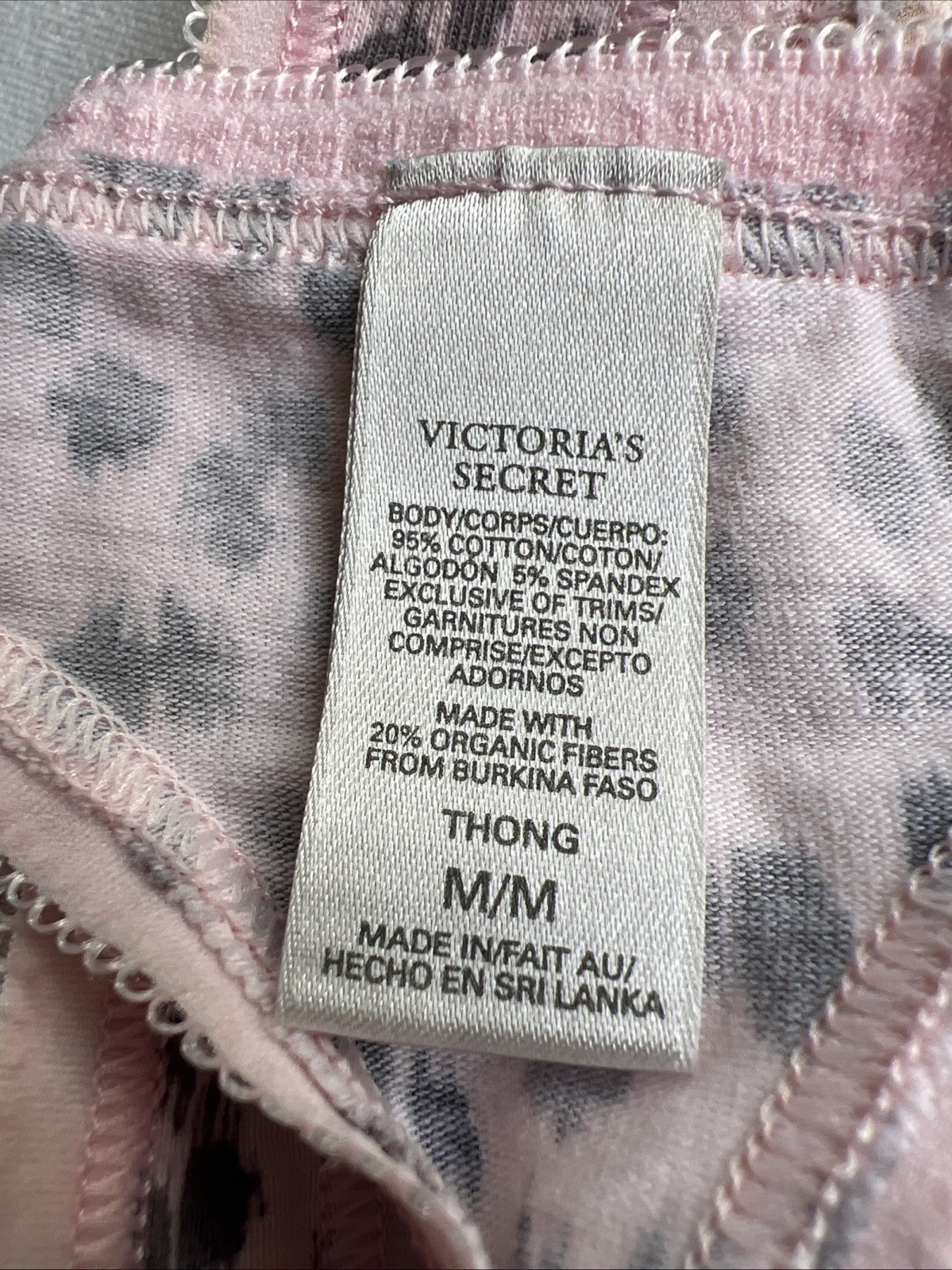 Victoria’s Secret Thong String Knickers Sizes M Puma Print Very Sexy