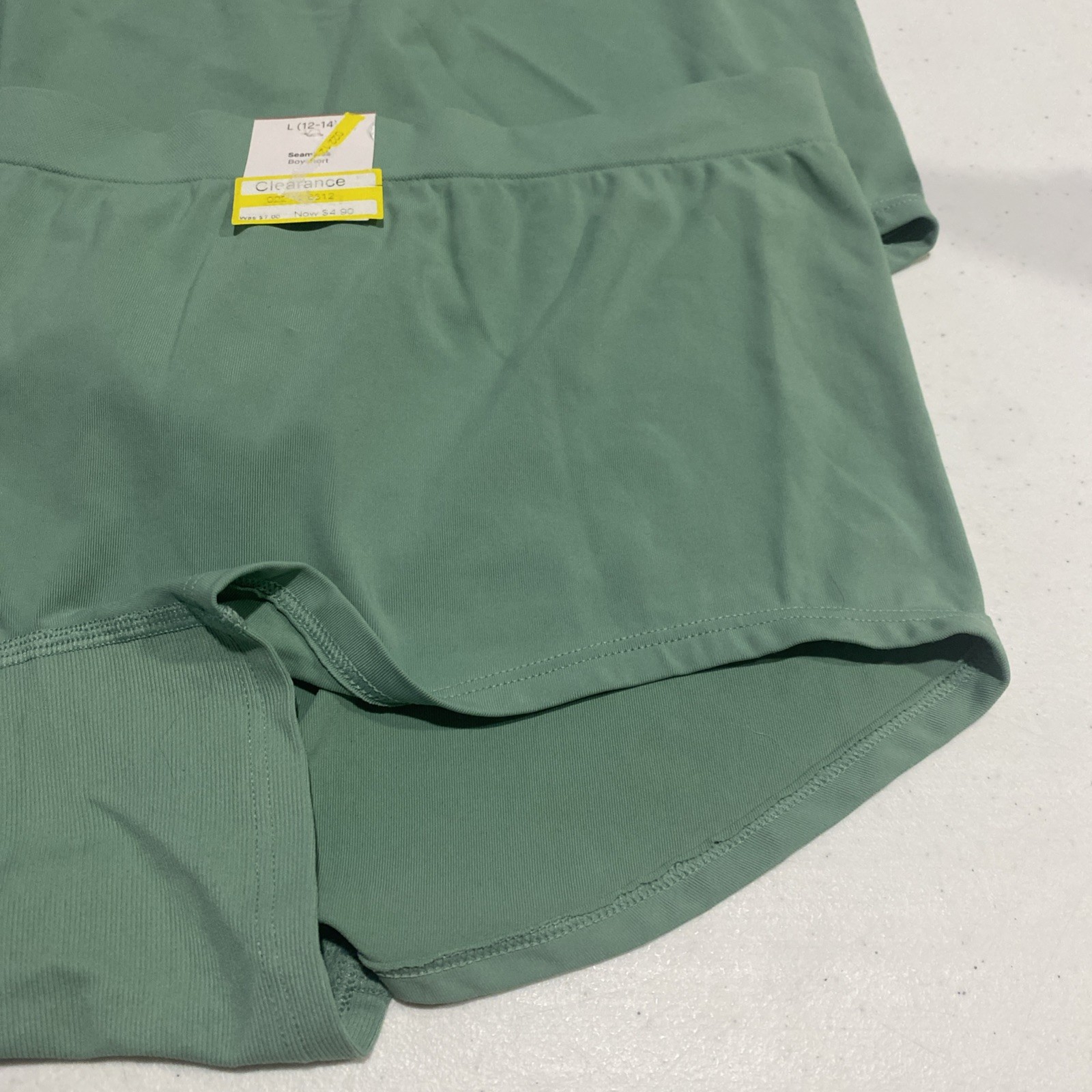 X2 NWT Auden Women’s Seamless Boy Shorts Light Green Size Large (12-14)