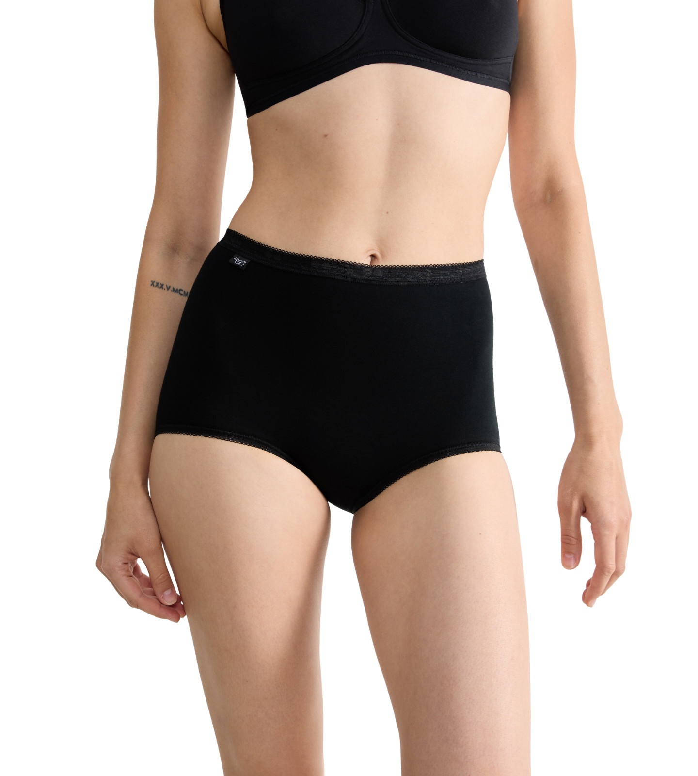 Sloggi Basic Maxi Brief Knickers 4 Pack 95% Cotton High Rise Full Brief 10028378