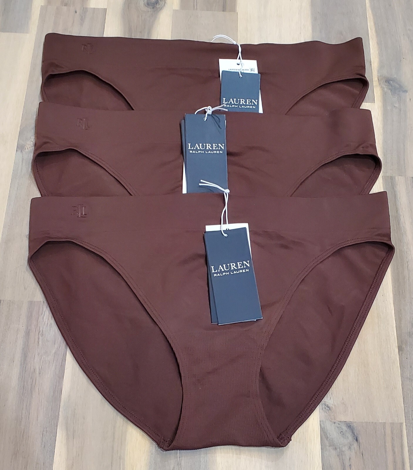 Lauren Ralph Lauren Seamless Stretch Jersey Bikini Brief Underwear 3PK -Medium