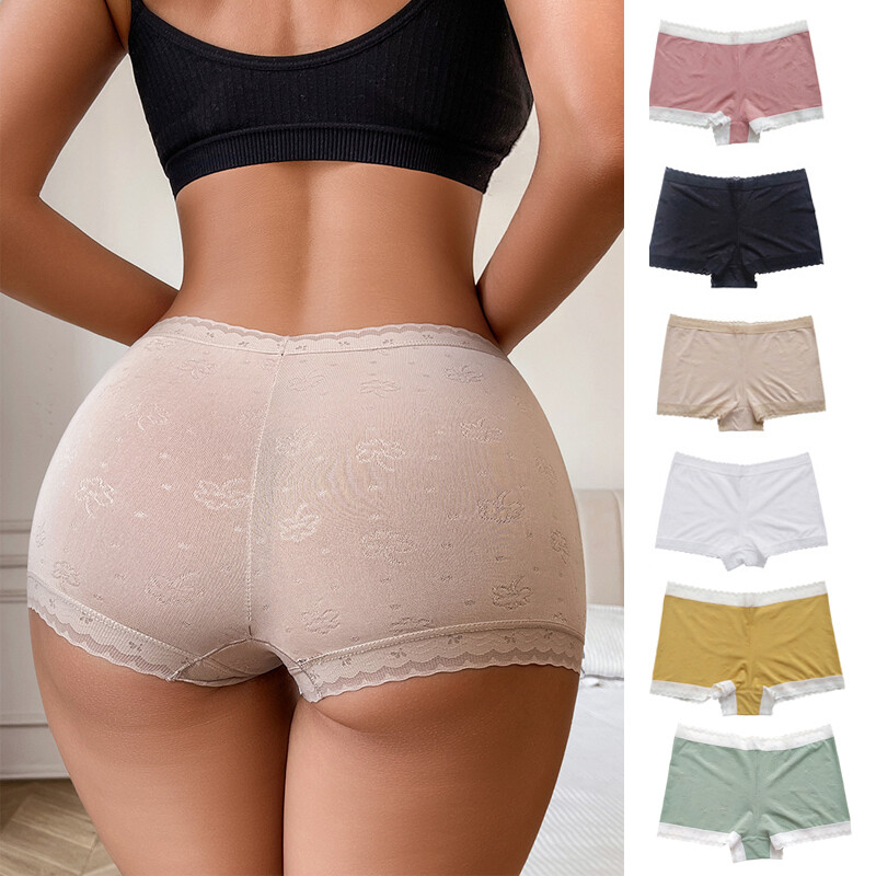 6 Pack Lot Sexy Womens Ladies Boyshorts Underwear Panties Lingeries Boxer Shorts