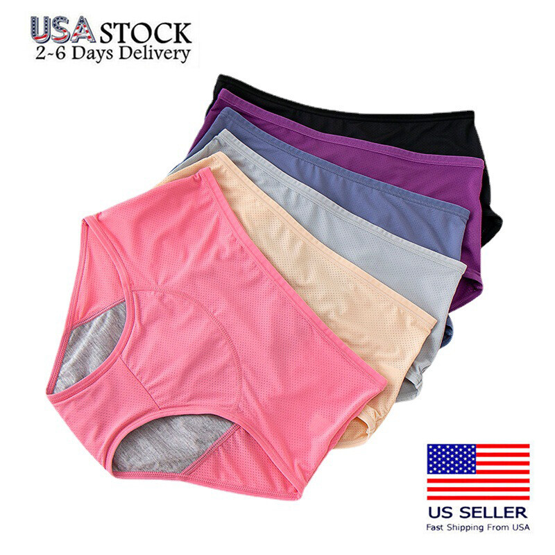 6 pcs Women Leakproof Underwear Incontinence Protective Discreet Underpants