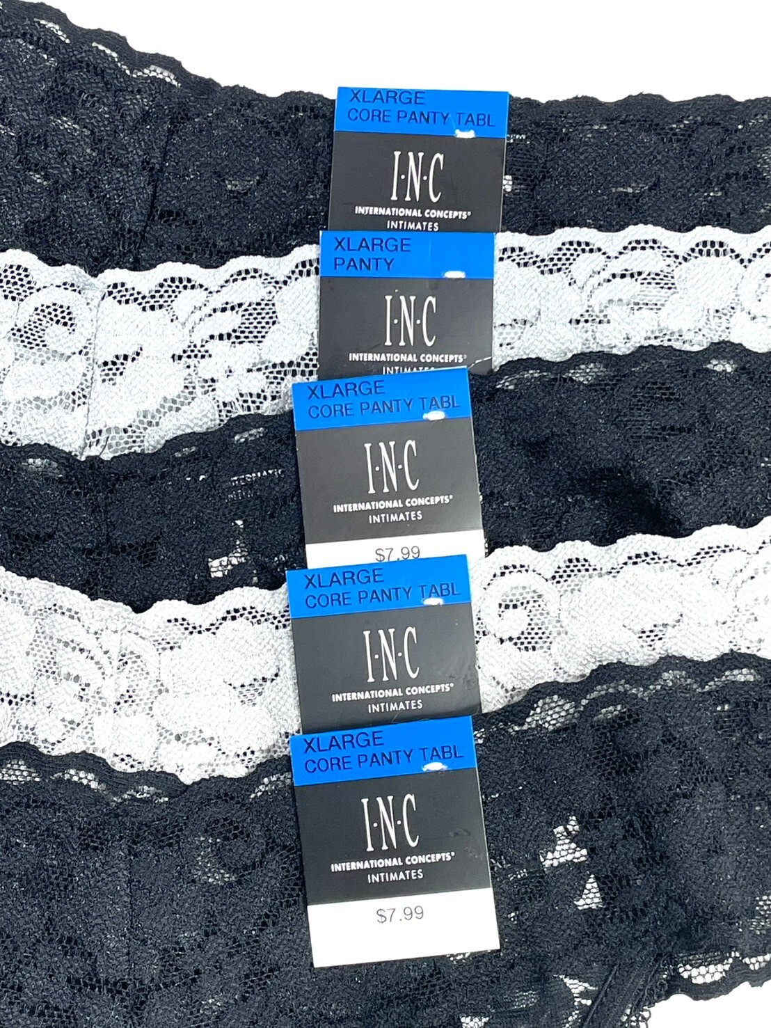 NWT 5-Pack INC International Concepts Women’s XL Lace Thong Underwear Assorted