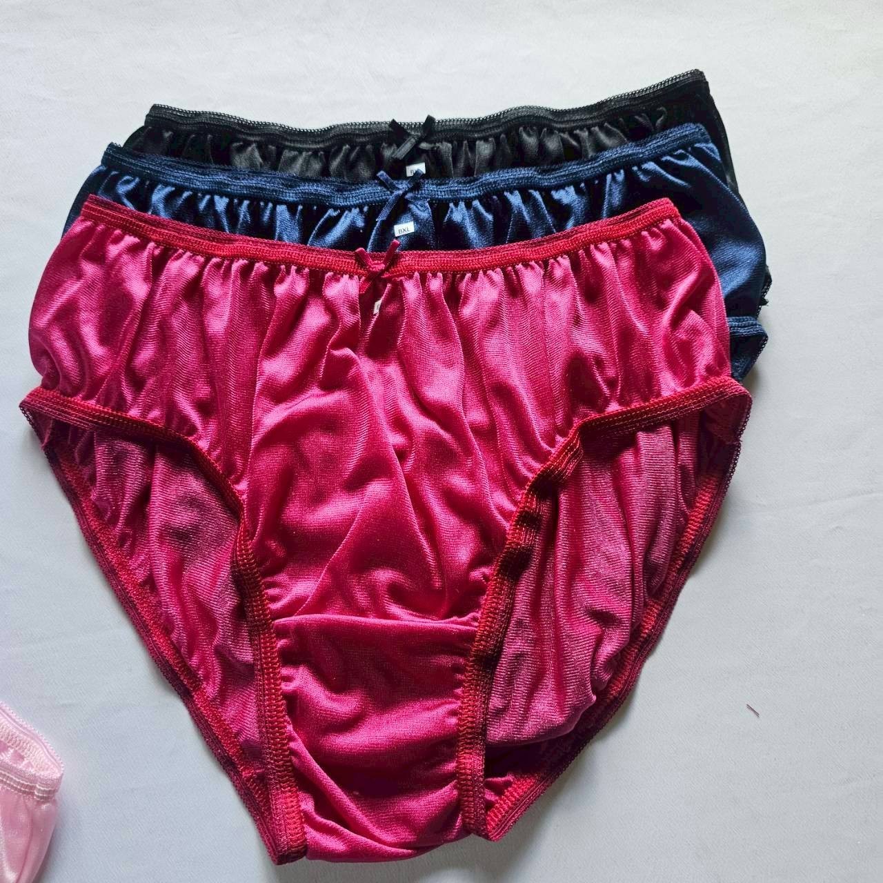 6 Nylon Panties Bikini Silky Underwear Woman Man Light Soft Briefs Hip38″-42″ XL