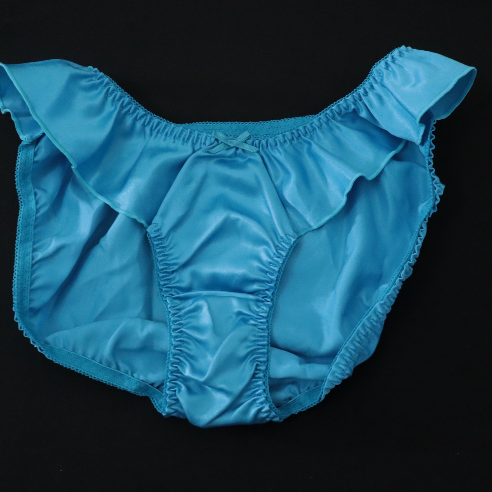 NEW Classified VTG 90s Polyester Satin Flutter Bikini Brief Panty LARGE