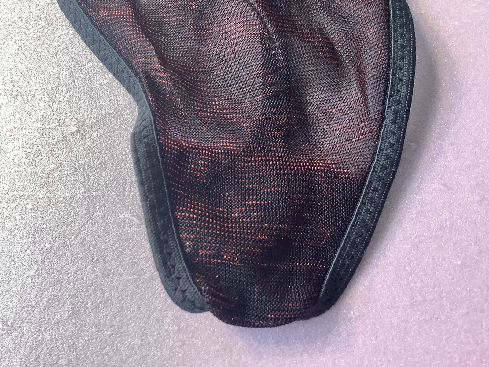 Women Panties Thongs CAPRICIA O’DARE size L/7 Large Red Gauze Metallic Myanmar