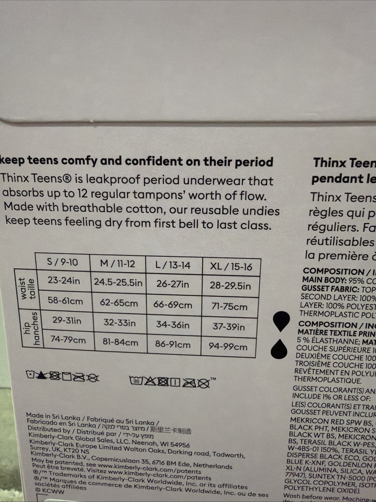 *3 PACK* Thinx Teens Briefs Leakproof Period Underwear, Size M/11-12