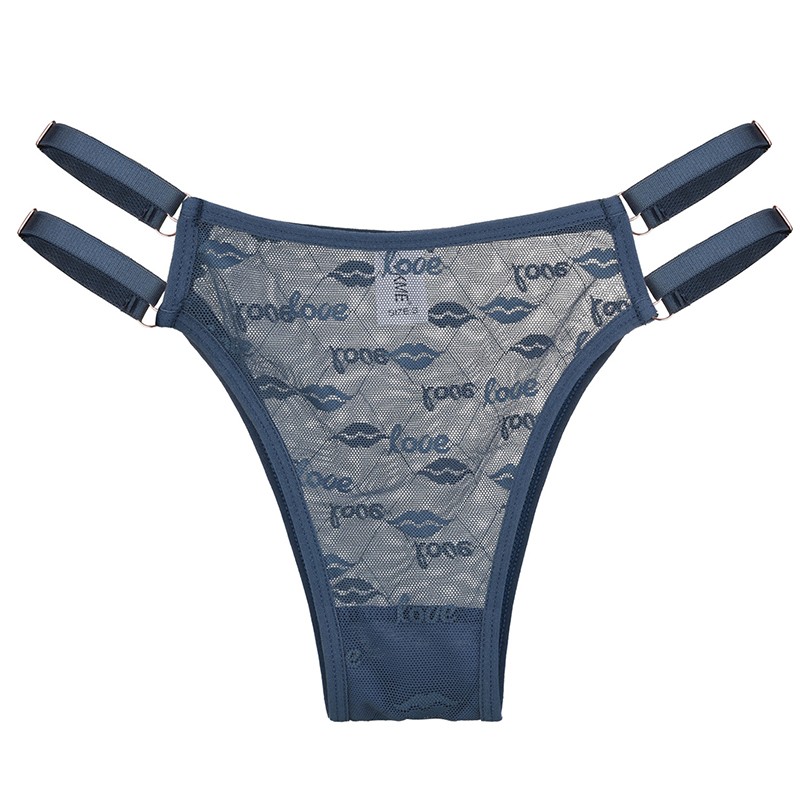 6 Pack Lot Sexy Womens See Through Sheer Panties Double Strap Underwear Lingerie