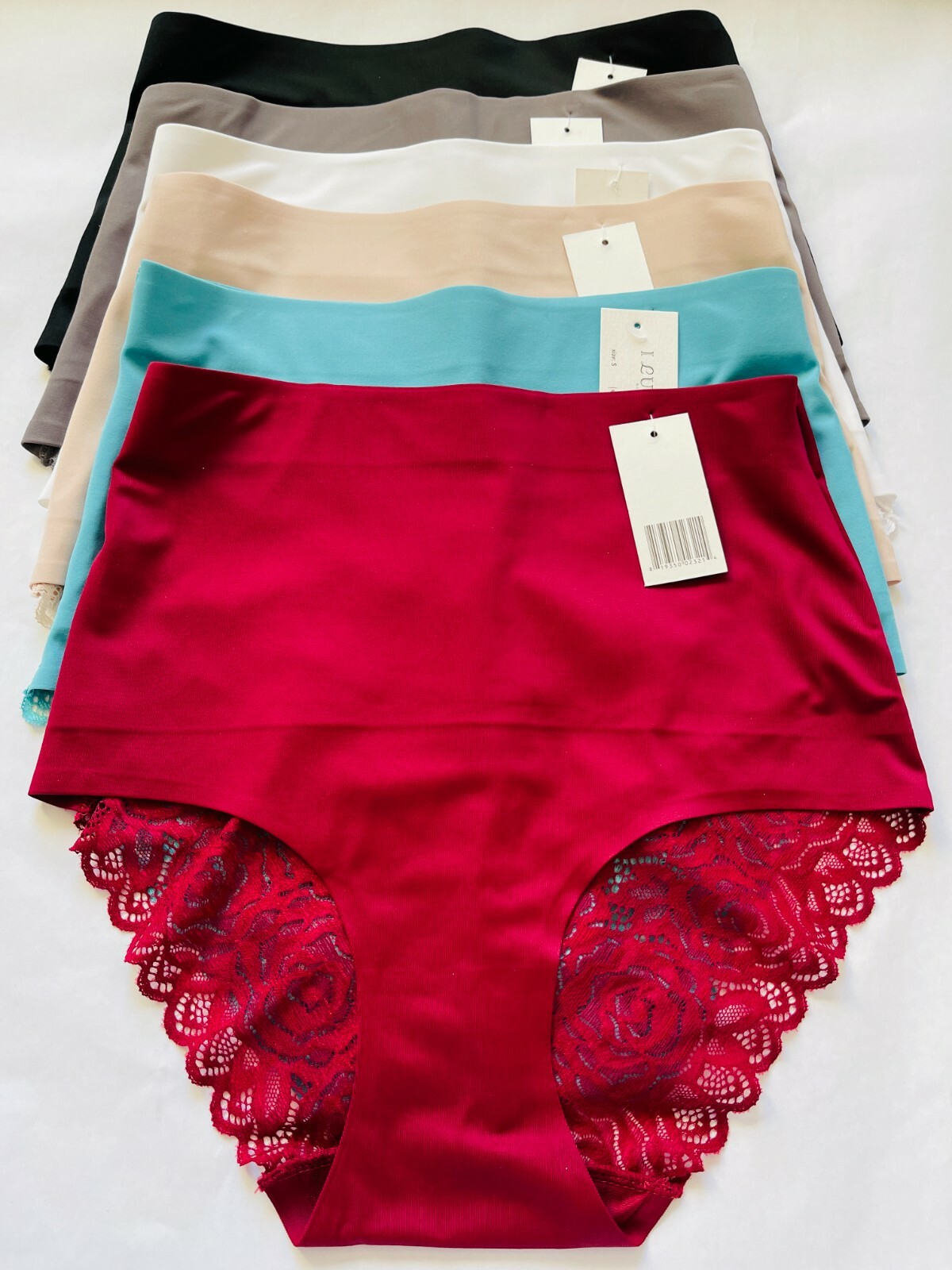 6 Pack Shapers Women’s High Waisted Shapewear Underwear Tummy Control Panties M