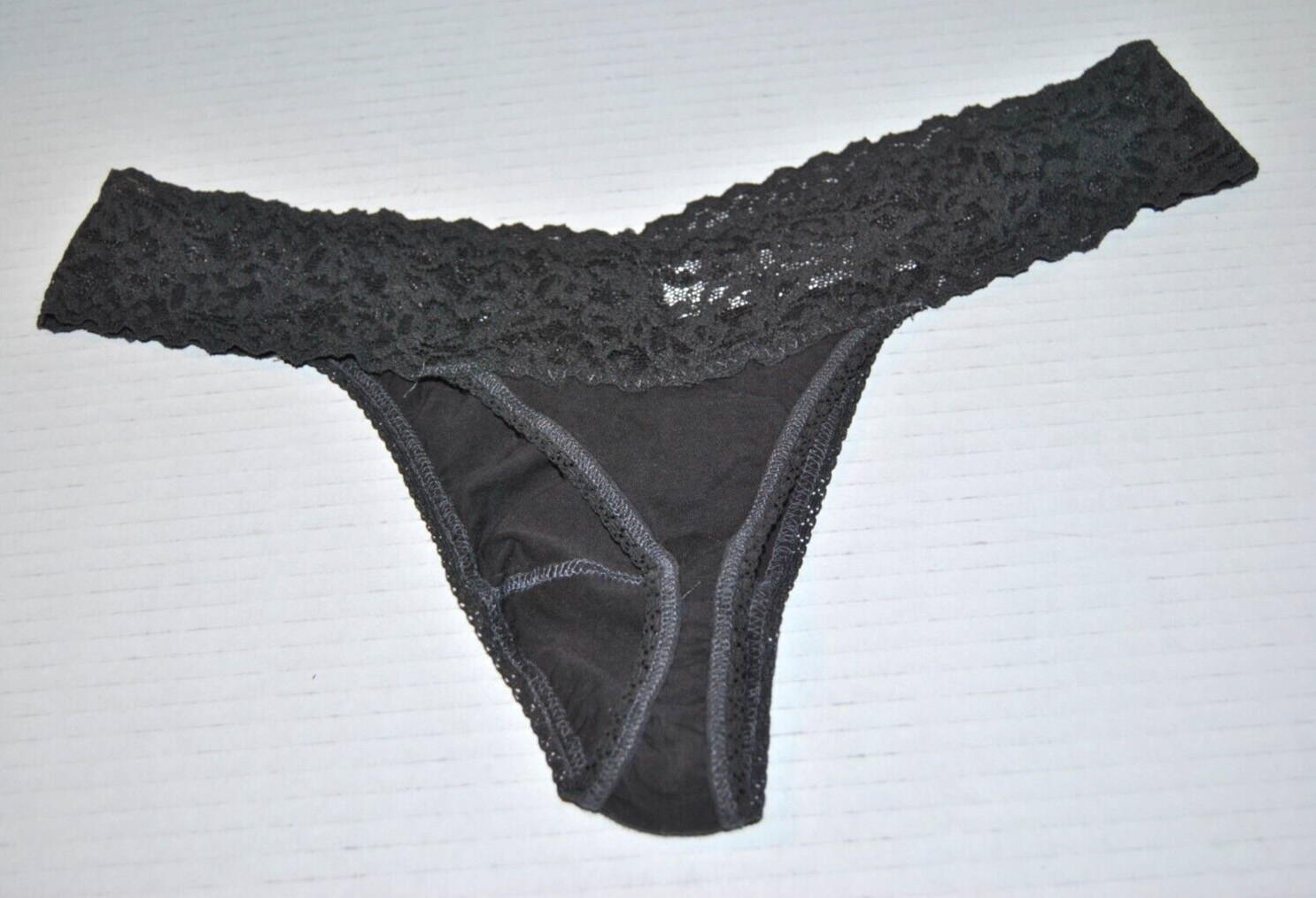 NWOT Hanky Panky Supima Cotton Low Rise Thong Charcoal Women’s OS