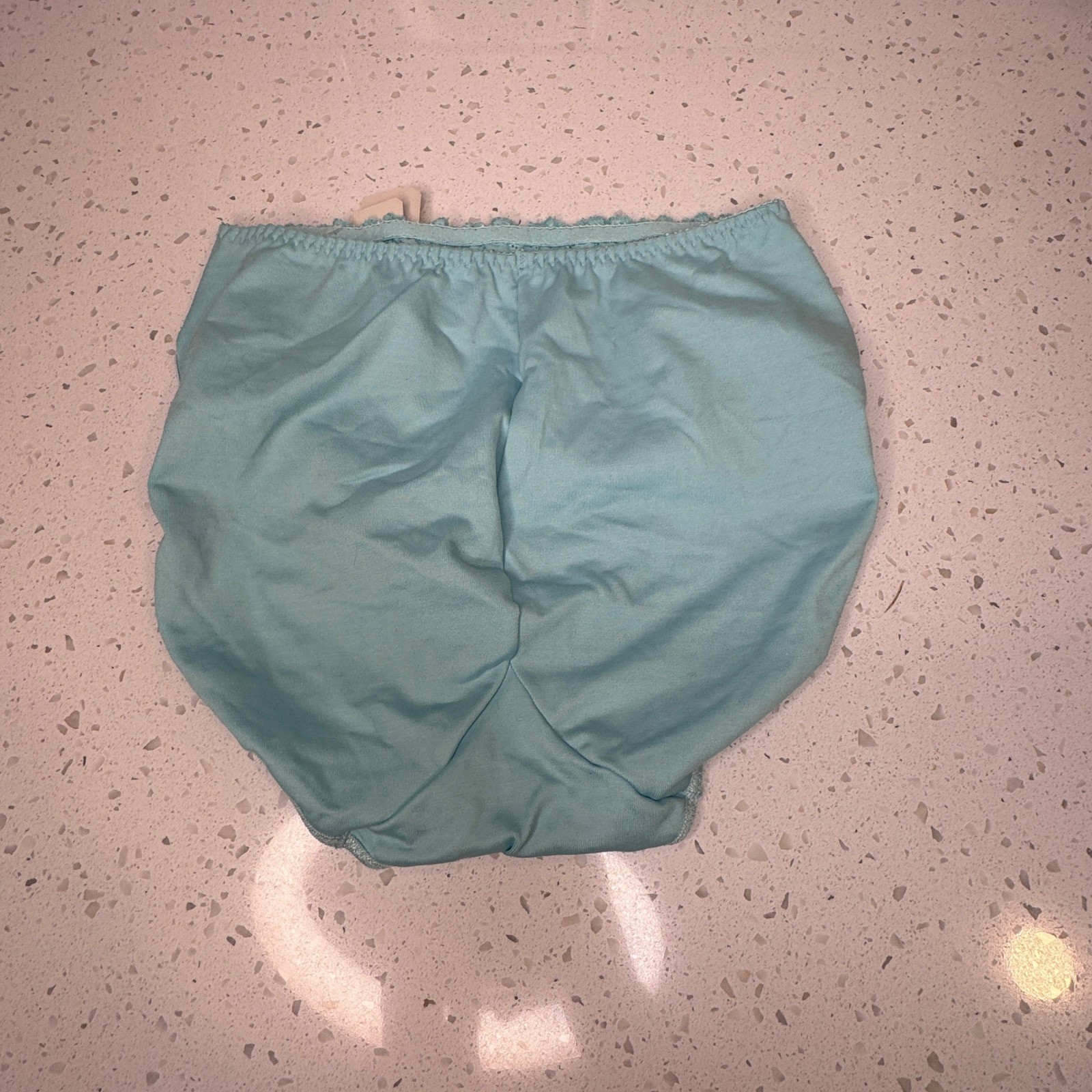VTG Olga Simply Perfect Eyelet Hi-Leg Brief Panties Sissy Lace Trim 20020 Large