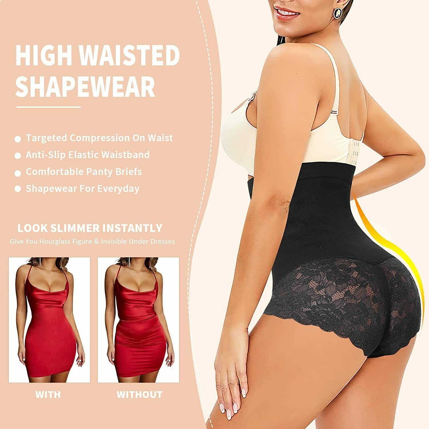 Bragas moldeadoras con control de barriga para mujer, ropa interior sin costuras