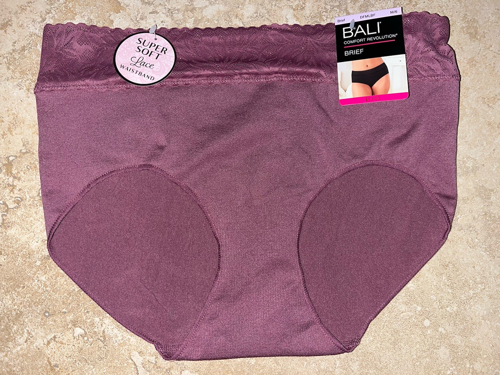 NWT Bali Comfort Revolution Modern Seamless Brief Panty Dfmlbf Medium 6