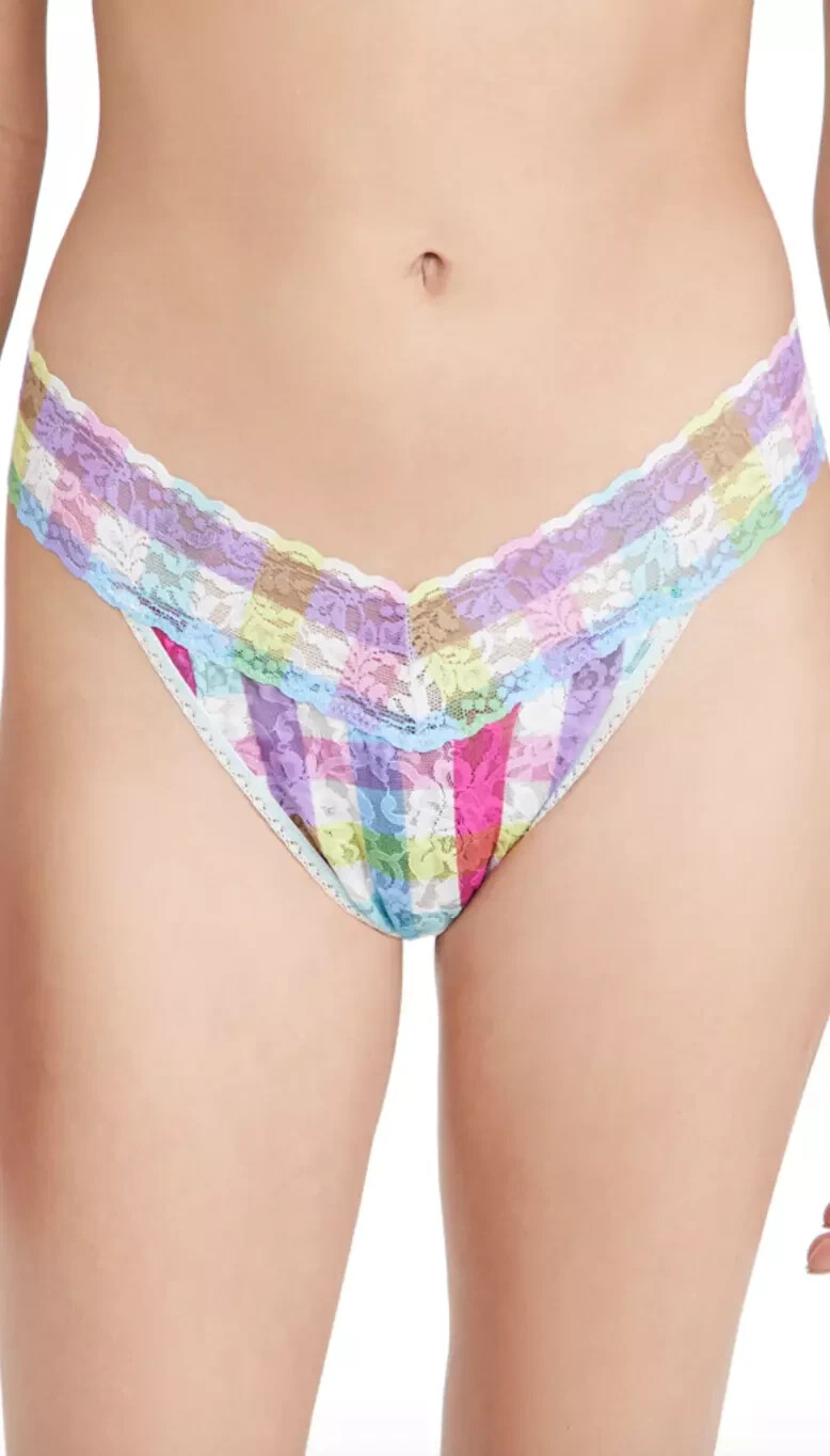Hanky Panky L31157 Women’s Cheery Check Original Rise Thong One Size