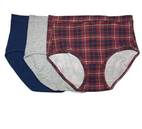 Jockey~Set of 3~Cotton Stretch Brief Panties~Size 6~Bayport Plaid~A699112 13497