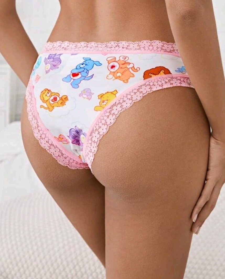 Cute Teddy Retro Kink Gay Soft Care Bear Bears Brief Gay Sissy Panties XL 14-16