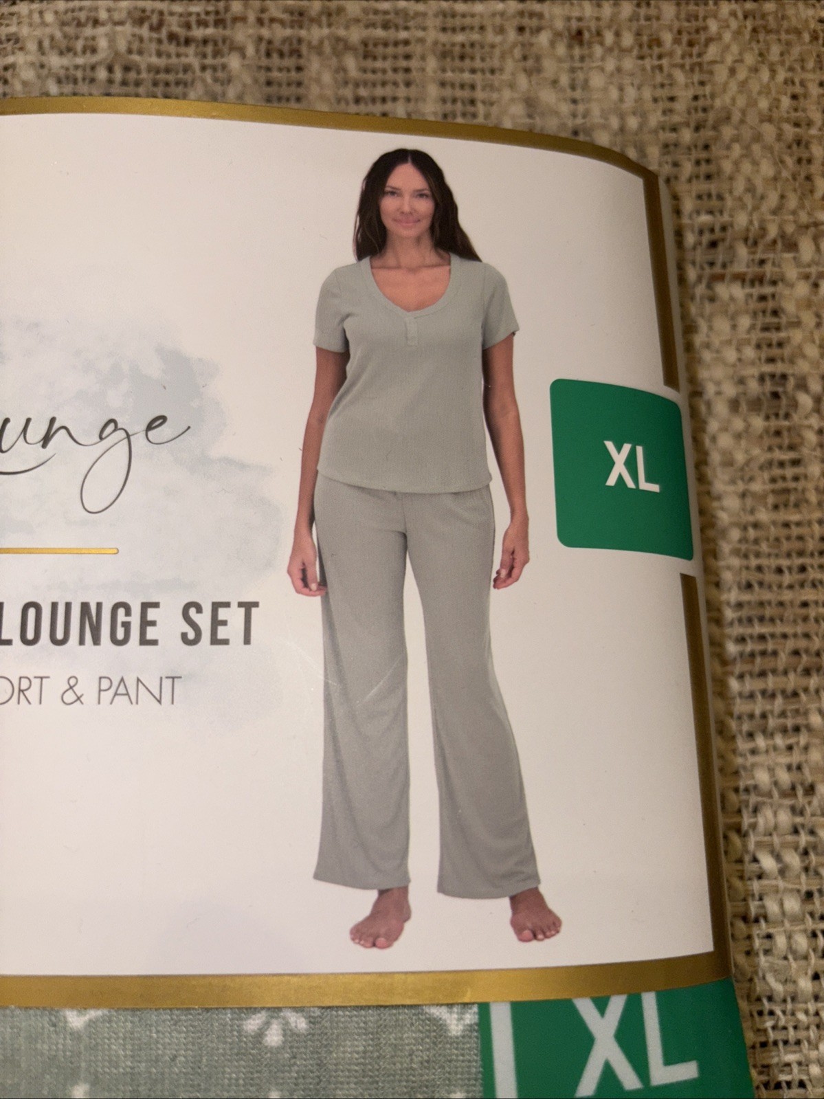 Live 2 Lounge Women’s 4 Piece Pointelle Lounge Wear Pajama Set, Green, X-Large