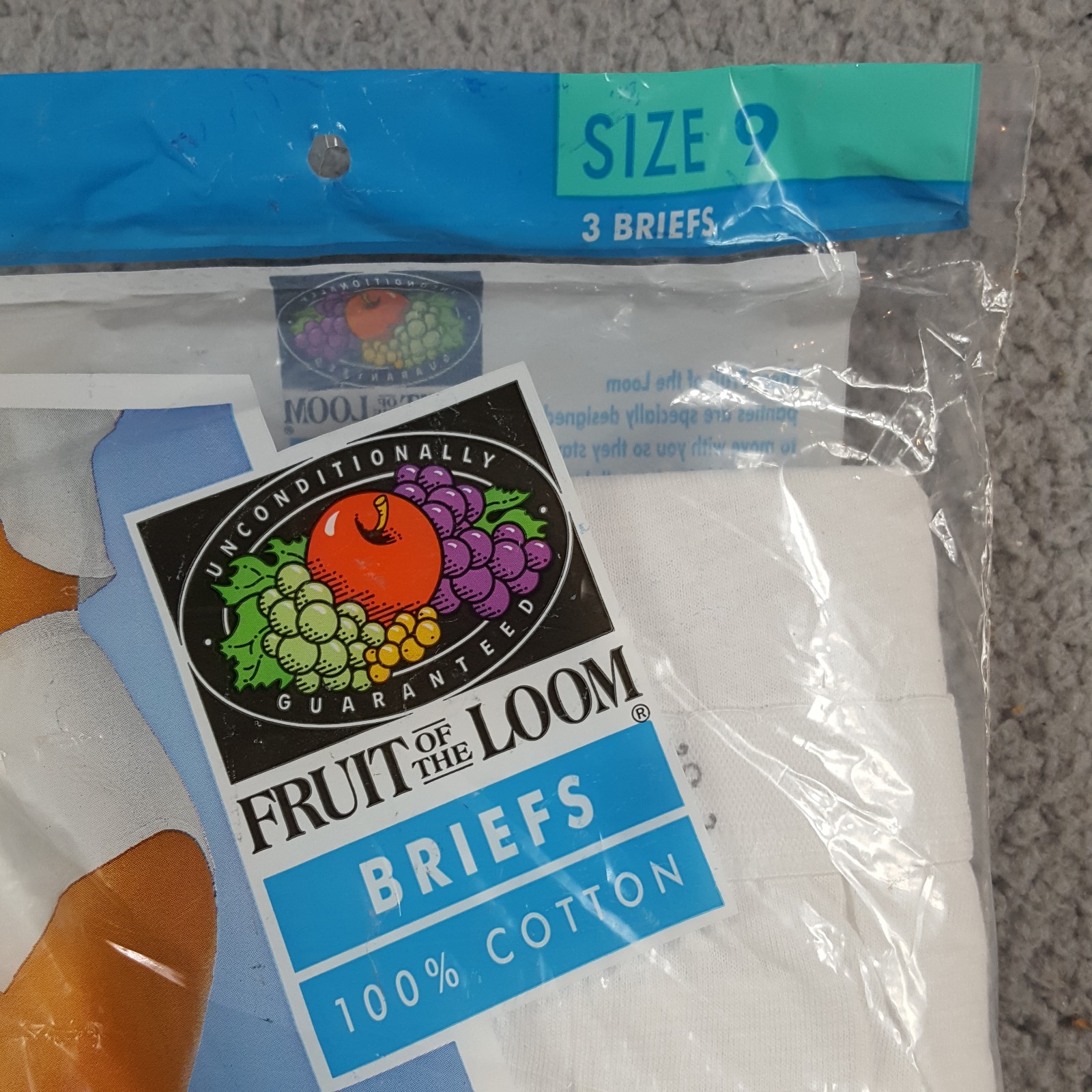 90s Fruit Of The Loom Cotton Pack Of 3 Briefs Women’s Size 9 Underwear Vintage