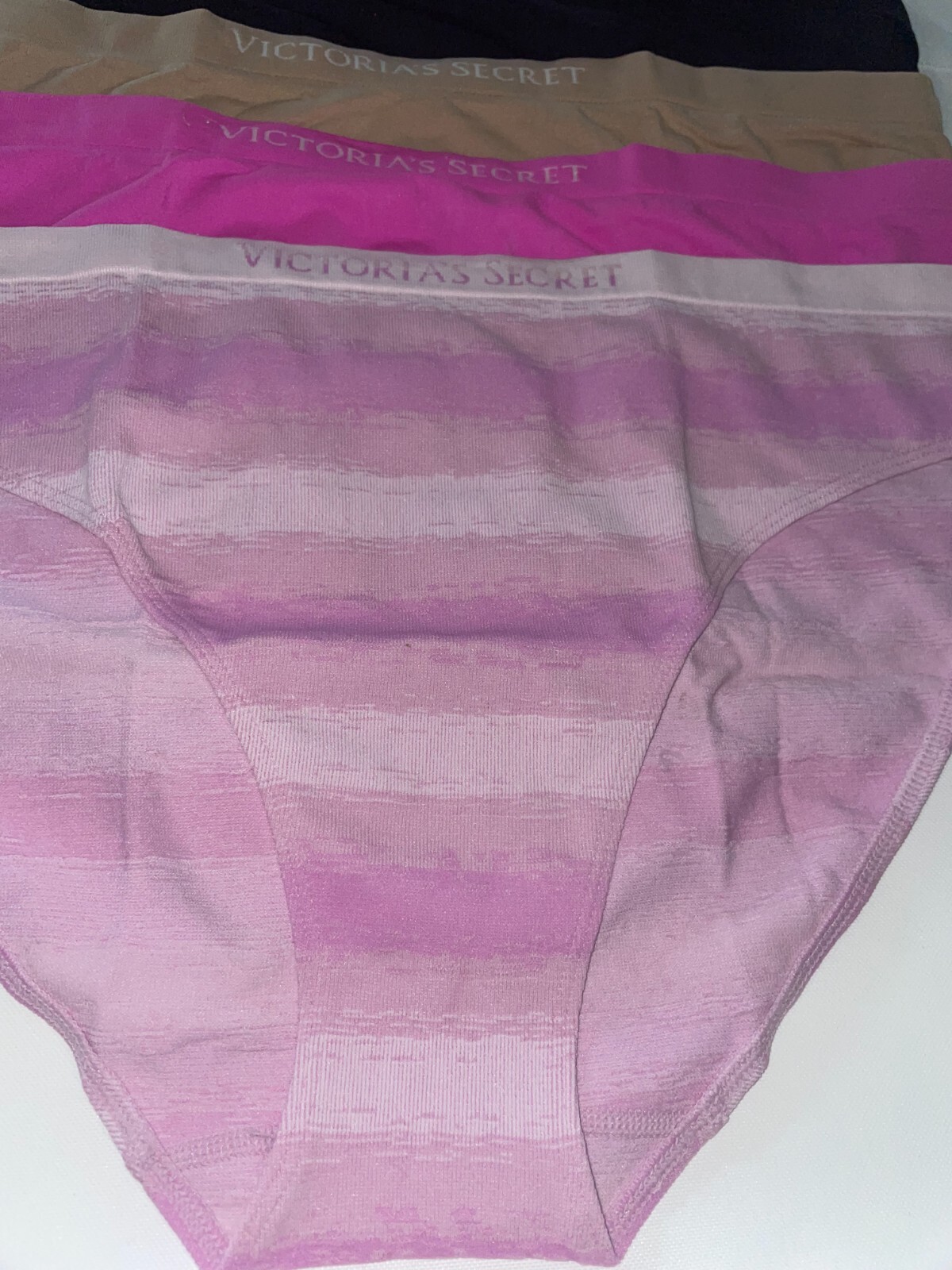 Victoria Secret Panty 5 pack lot Brief Bikini sz S seamless NEW logo womens lace