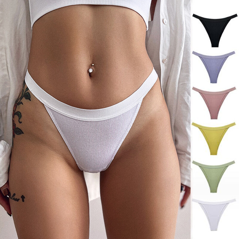 3 Packs Lot Womens Sexy Thongs G-string Panties High Cut Underwear Bottom Brief