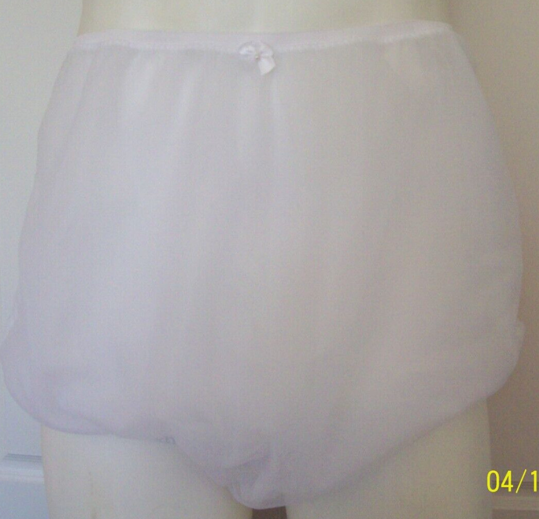 3 FULL LAYERS White SHEER NYLON Granny FULLER POOF PANTY BUBBLE * 30 – 40″