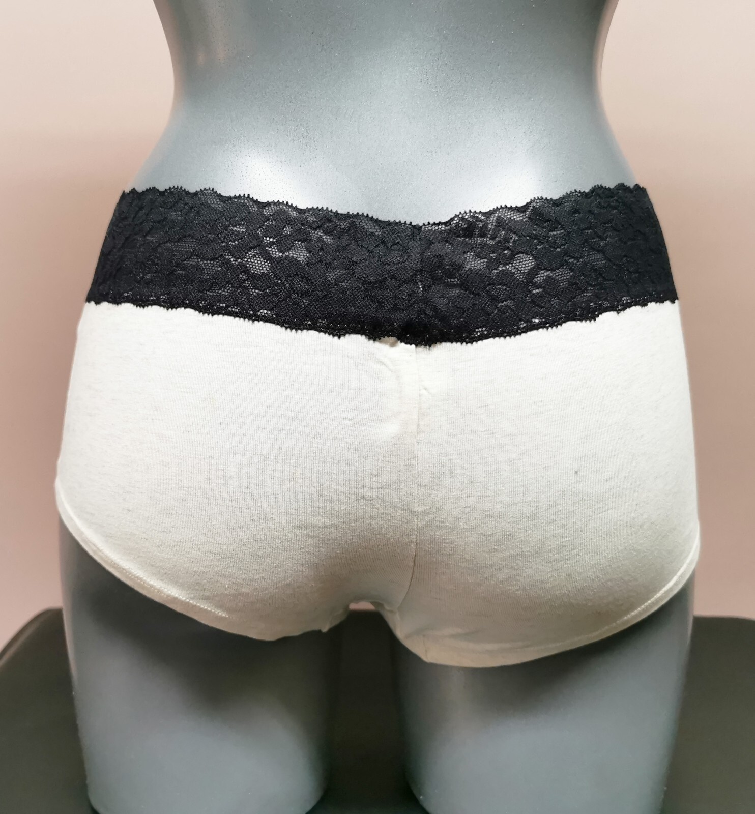 La Senza Sexy Oatmeal Contrast Lace Trim Sortie Knickers Size XS to XL (070622)