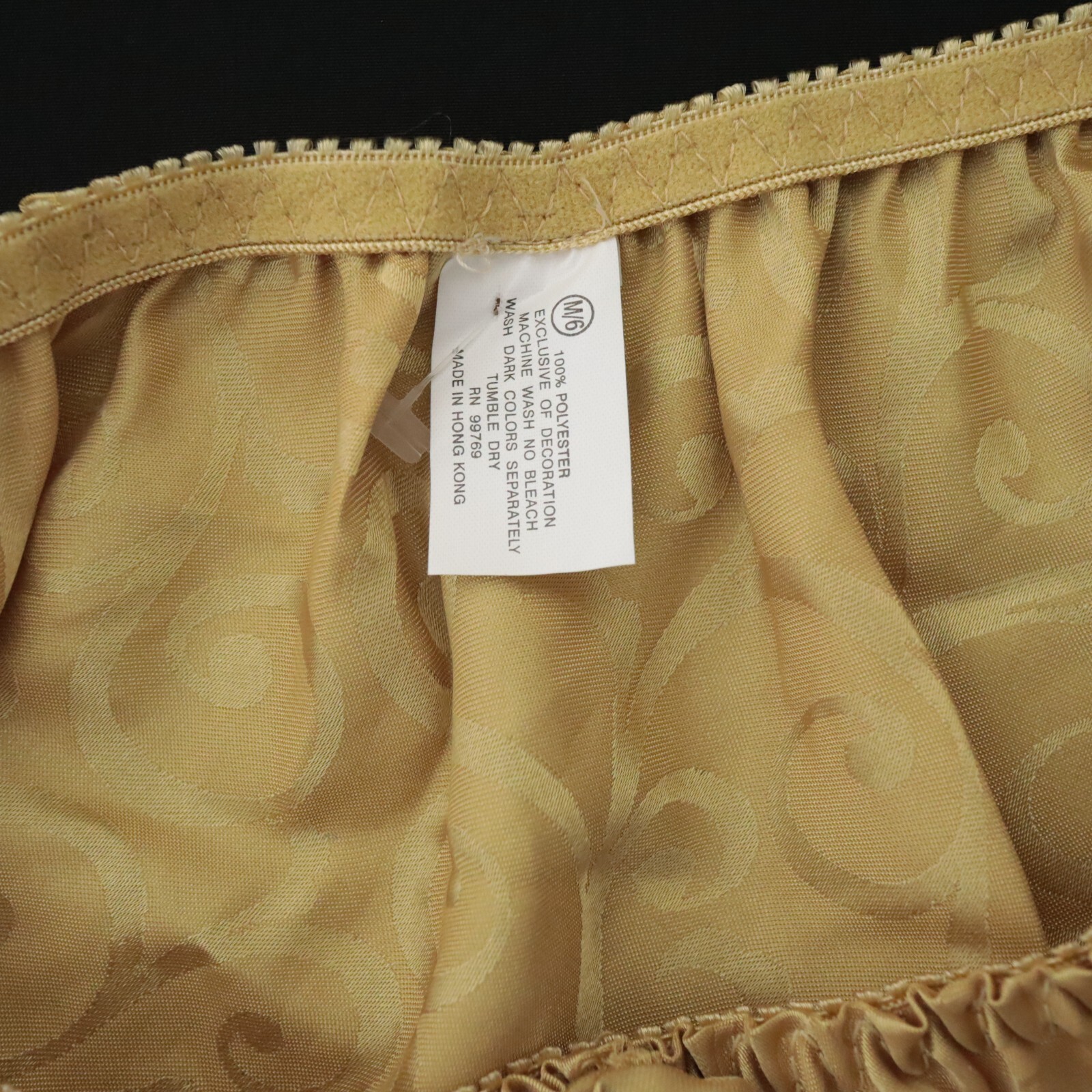 NEW VINTAGE 90s Polyester Satin String Floral Lace Bikini Panty MEDIUM