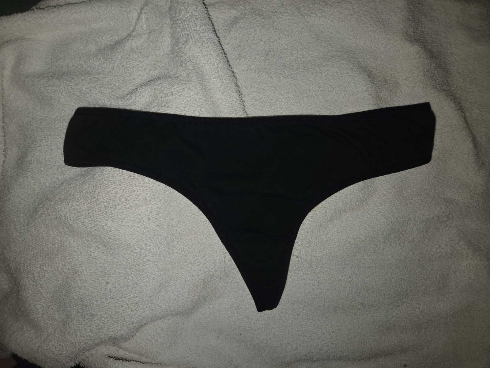 Vtg 2003 Victoria’s Secret PINK Cotton Thong Panty Black Medium Y2K Rare NWOT